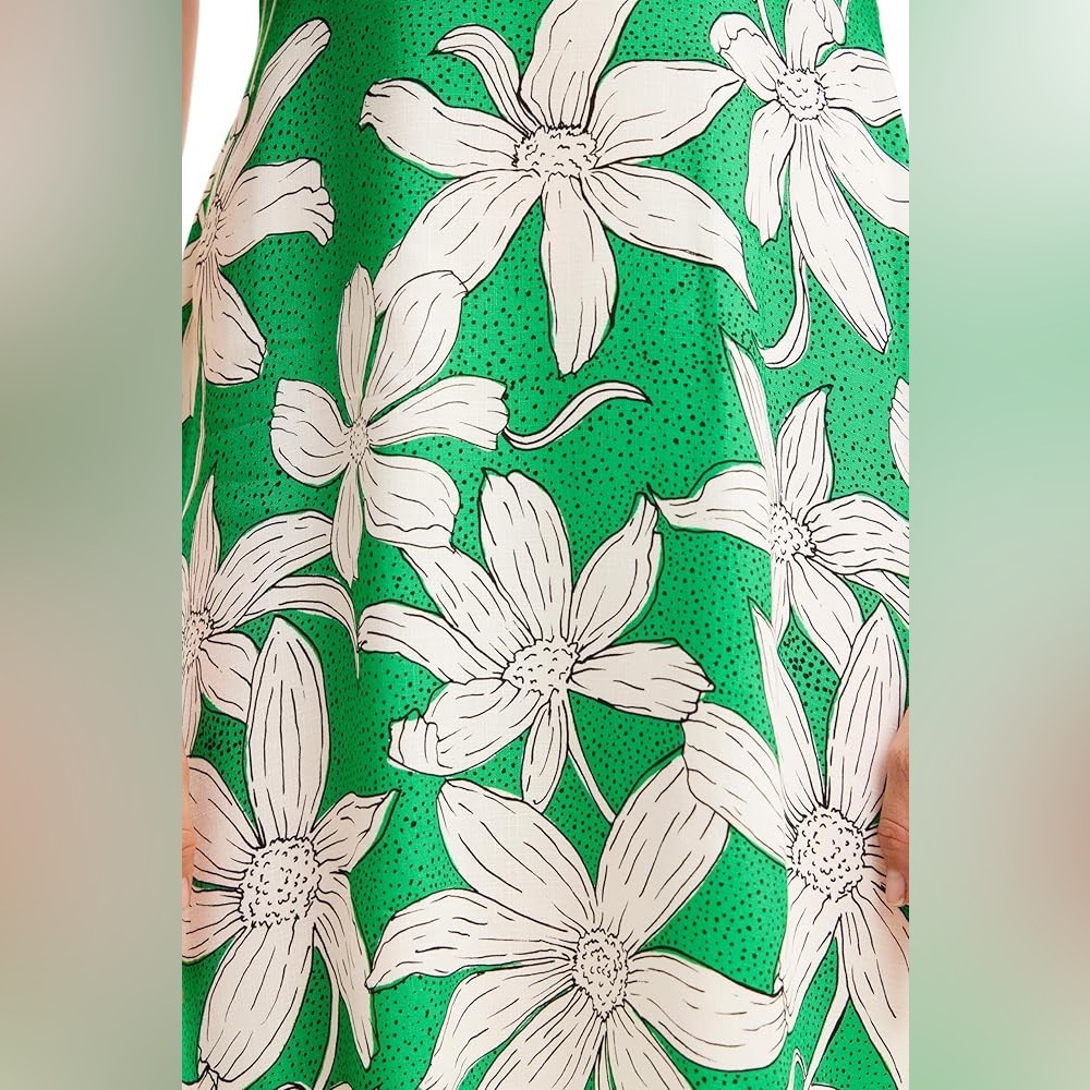 Desigual Green Floral EcoVero Mini Dress Size L - Picture 9 of 10
